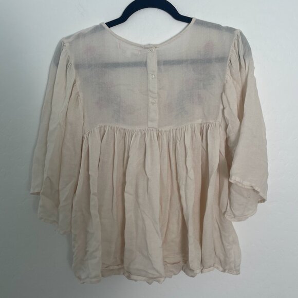 Boho Embroidered Floral Chic Girly Bohemian Artsy Art Hipster Hippie Hip Blouse - Picture 5 of 5